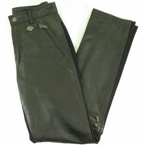 Harley Davidson New Leather Pants Womens 4 Black S